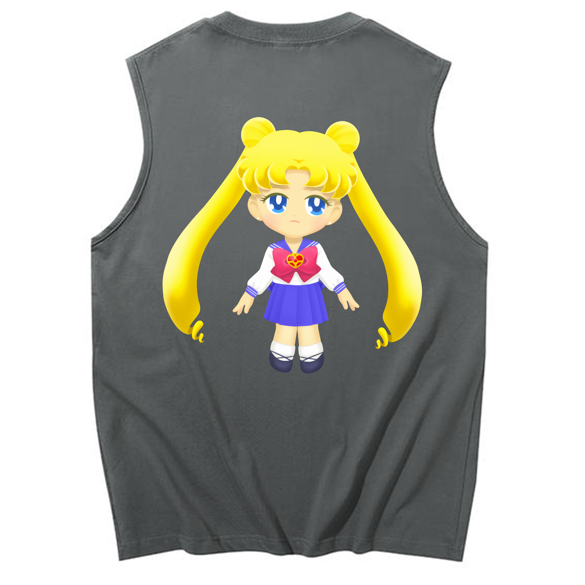 （画像用） 美少女戦士セーラームーン 愛野 美奈子 あいの みなこ Sailor Moon Aino Minako コットン100％タンクトップ（背面プリント）